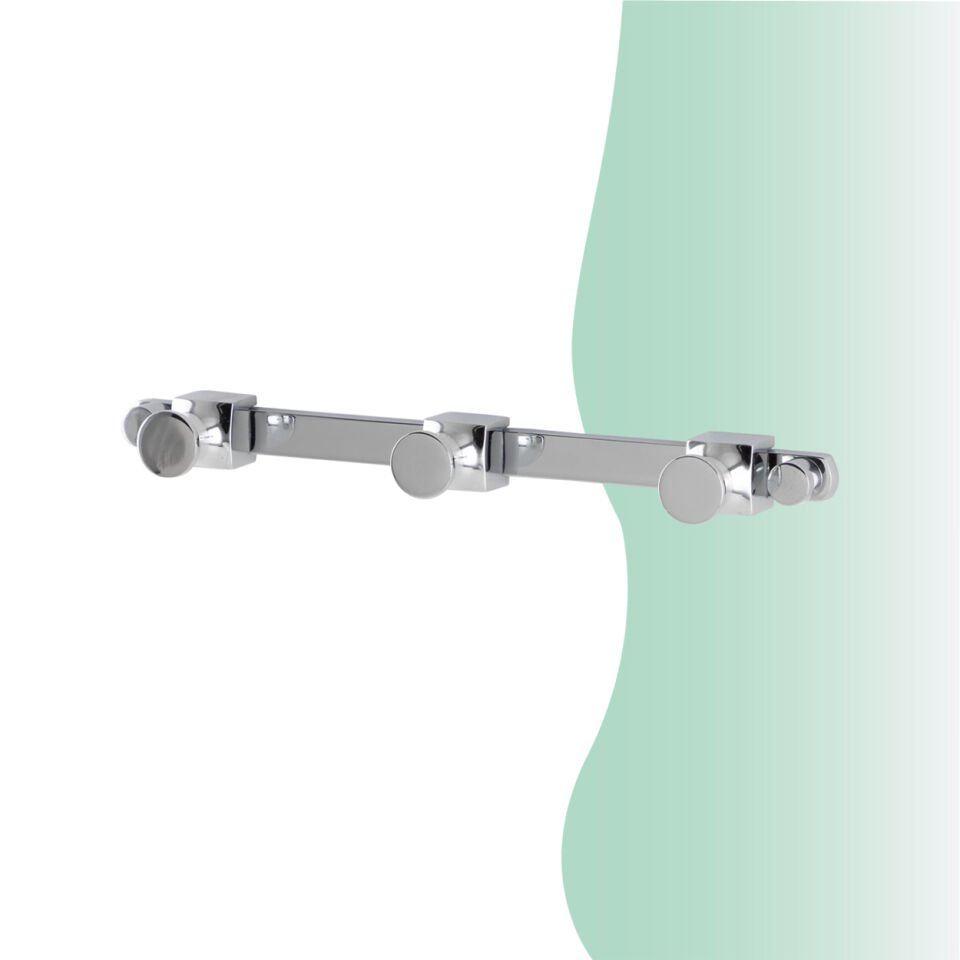 BANYOLİA - Çelik Banyo Mercan Üçlü Askılık (MS10-010)
