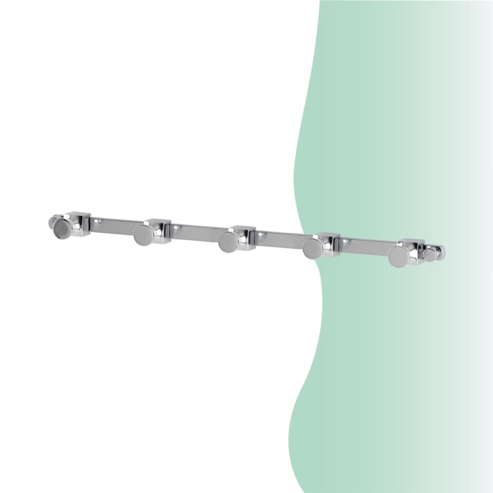 BANYOLİA - Çelik Banyo Mercan Beşli Askılık (MS10-012)