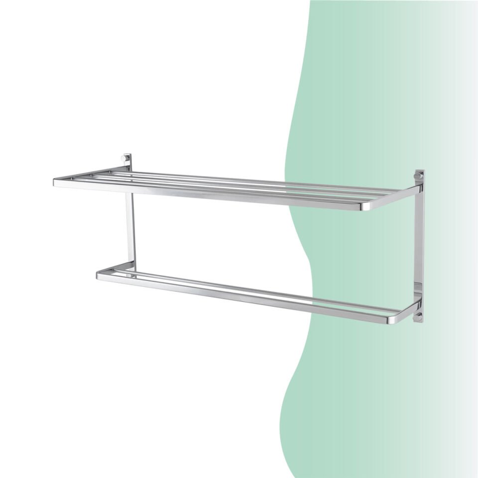 BANYOLİA - Çelik Banyo Mercan İkili Havluluk 50cm (MS10-015)