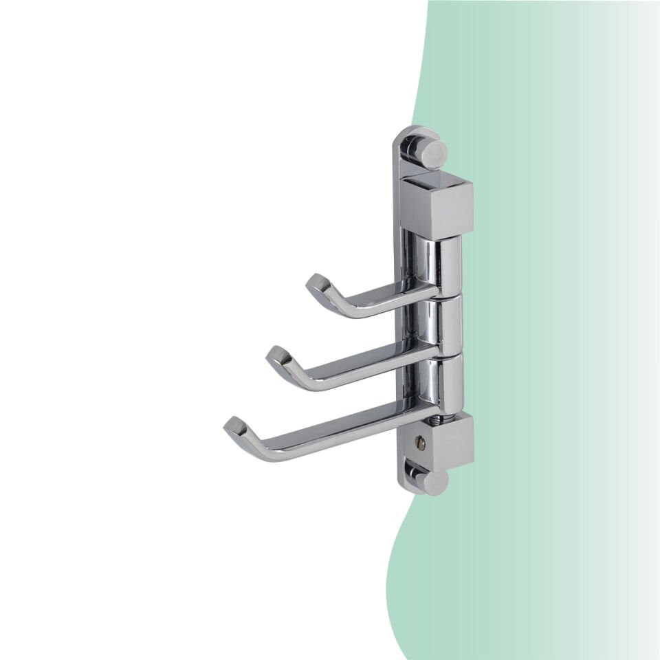 BANYOLİA - Çelik Banyo Mercan Üçlü Döner Kısa Havluluk (MS10-018)