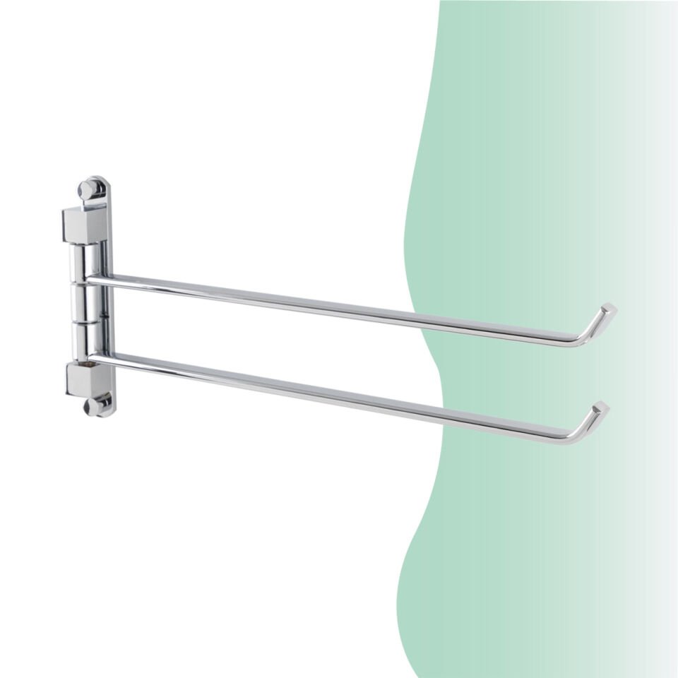 BANYOLİA - Çelik Banyo Mercan İkili Döner Havluluk (MS10-019)