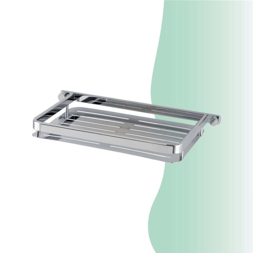 BANYOLİA - Çelik Banyo Mercan Saç Şampuanlık Krom 15x22cm (MS10-023)
