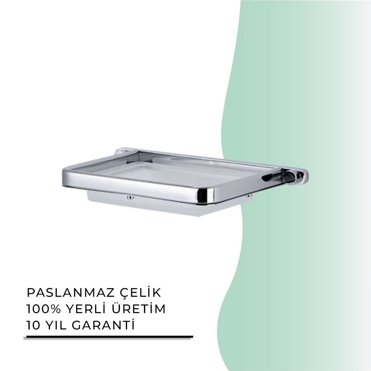 BANYOLİA - Çelik Banyo Mercan Montajlı Sabunluk (MS10-068)