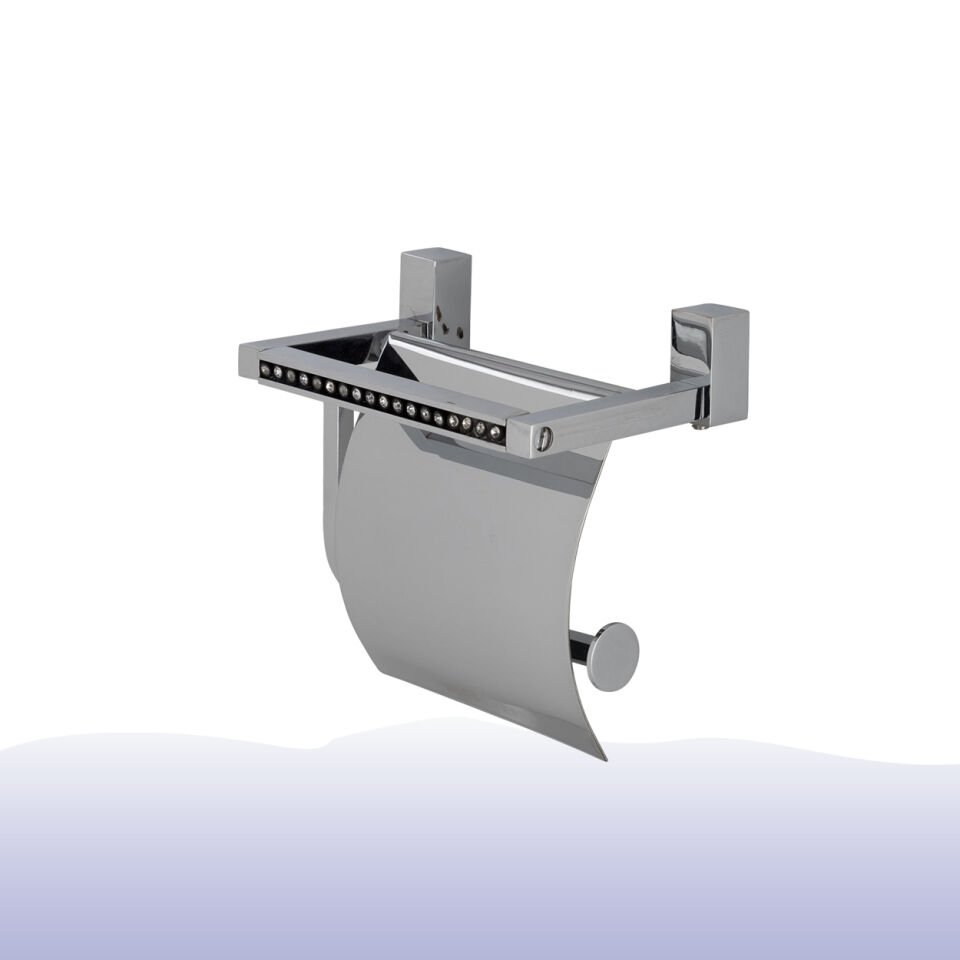BANYOLİA - Çelik Banyo Swwor Geniş Kapaklı Tuvalet Kağıtlığı (SW10-007)