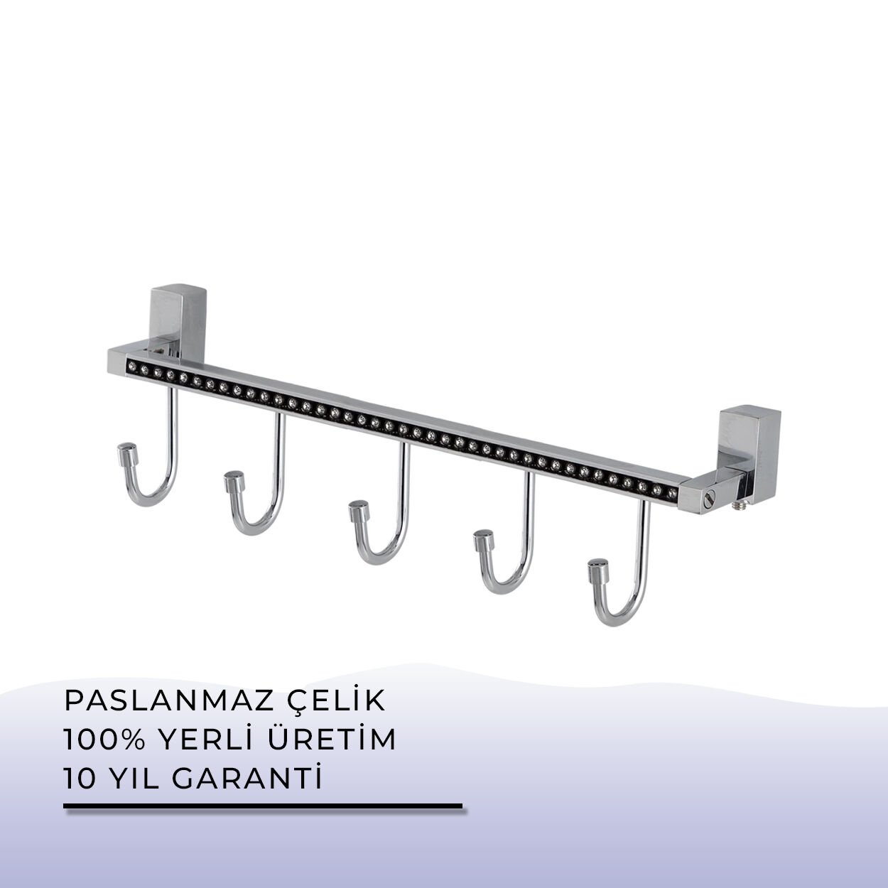 BANYOLİA - Çelik Banyo Swwor Beşli Askılık (SW10-011)