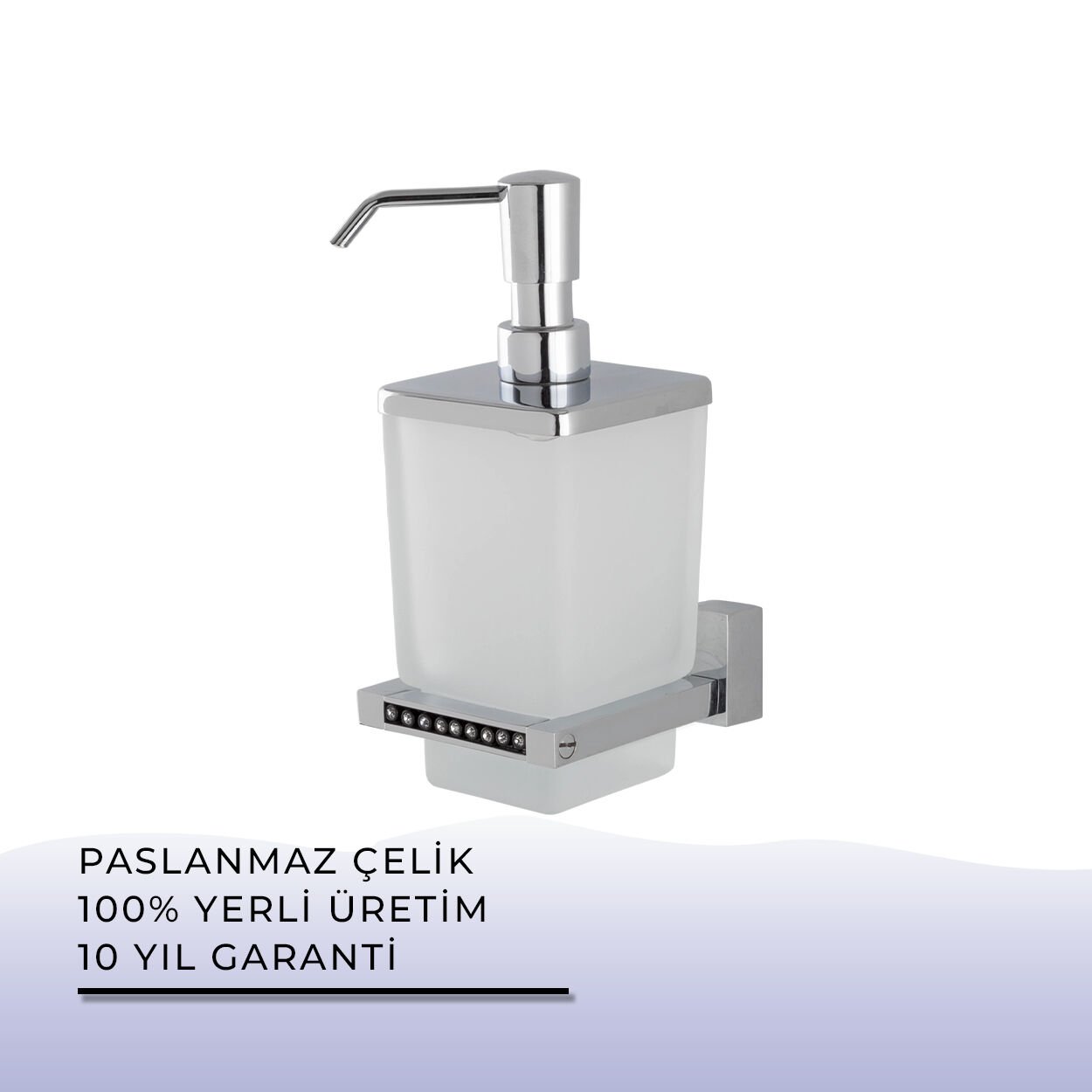 BANYOLİA - Çelik Banyo Swwor Montajlı Sıvı Sabunluk (SW10-017)