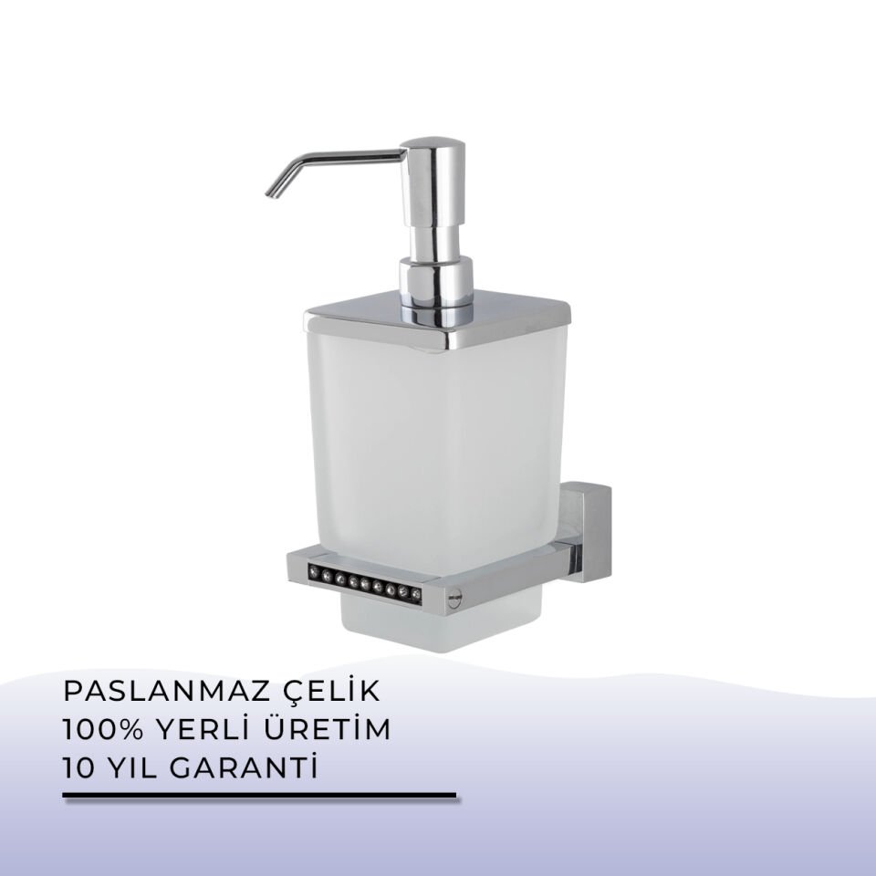 BANYOLİA - Çelik Banyo Swwor Montajlı Sıvı Sabunluk (SW10-017)