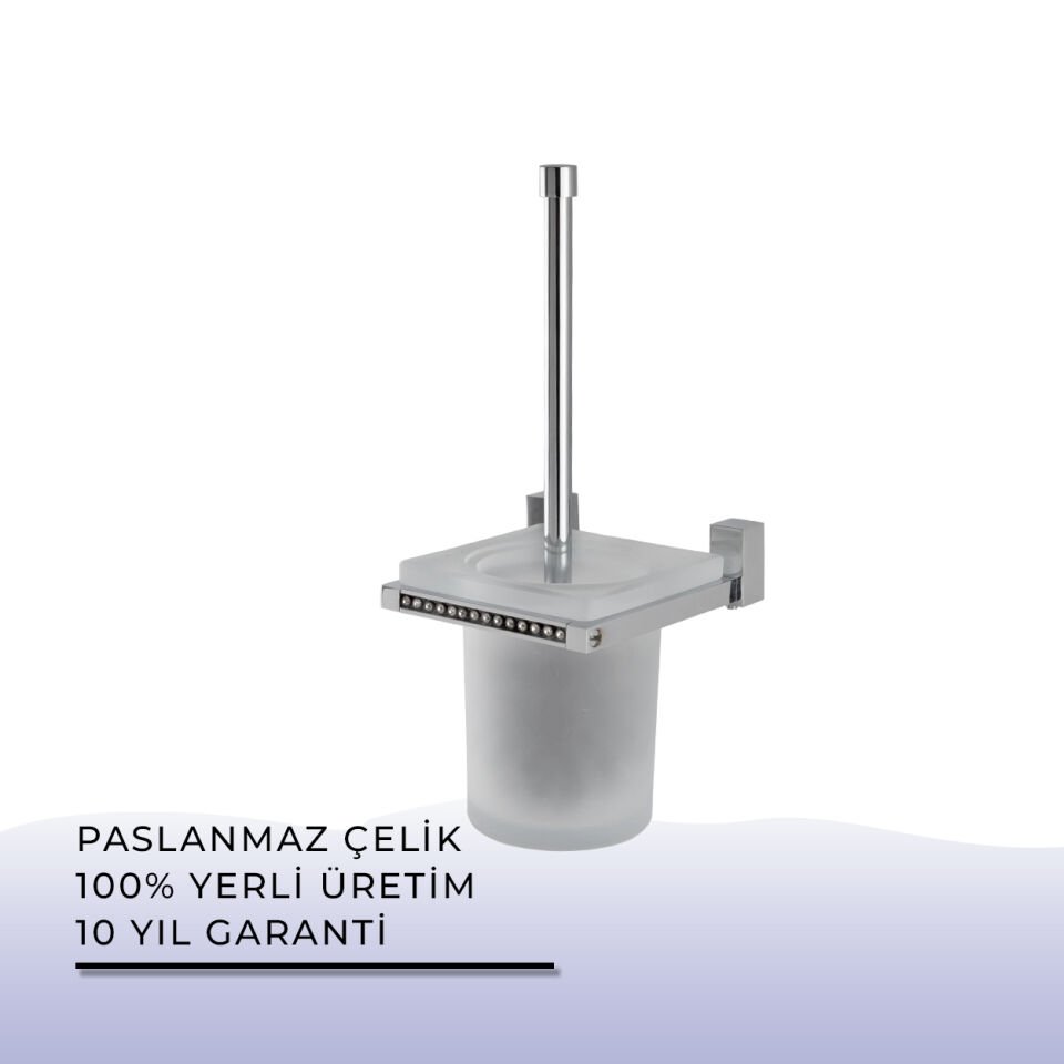 BANYOLİA - Çelik Banyo Swwor Montajlı Klozet Fırçası (SW10-018)