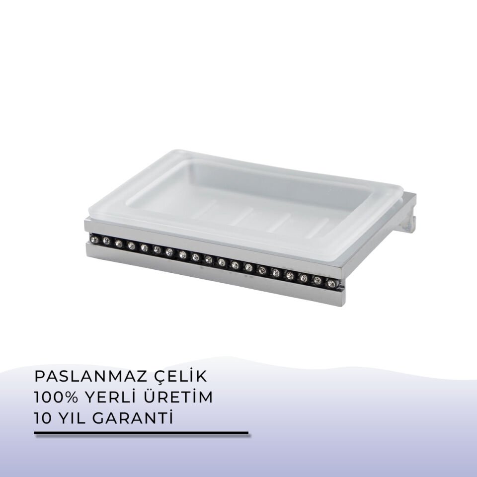 BANYOLİA - Çelik Banyo Swwor Set Üstü Sabunluk (SW10-020)