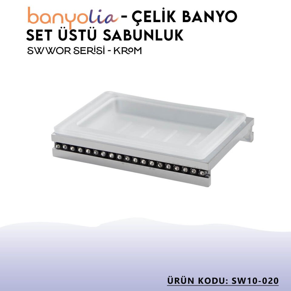 BANYOLİA - Çelik Banyo Swwor Set Üstü Sabunluk (SW10-020)